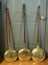 Mid-19th C. bedwarmers with tu