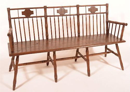 MID 19TH C. PA BAMBOO TURNED
