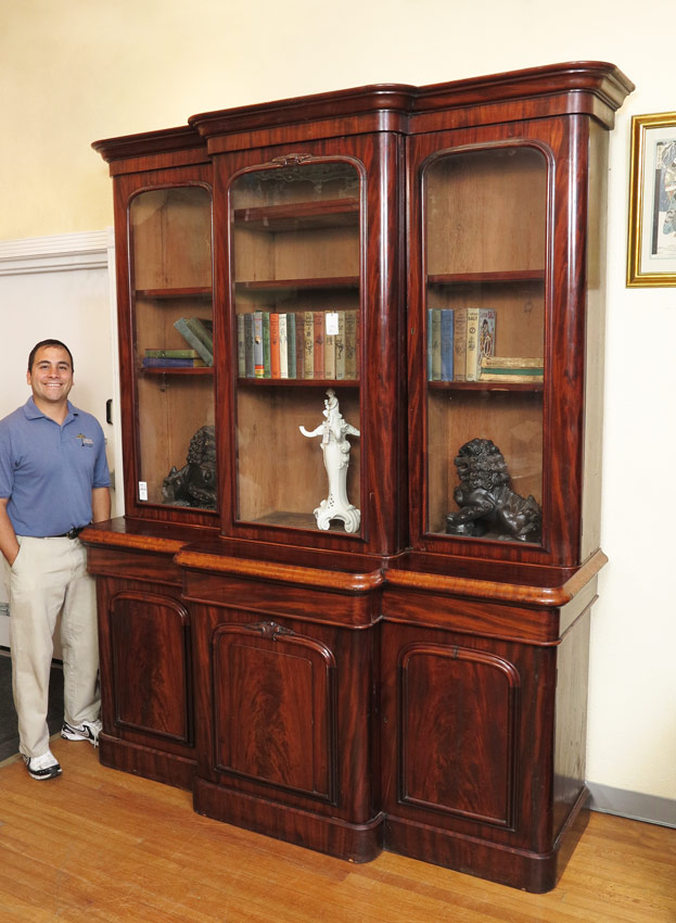 MID 19TH CENTURY TRIPLE BOOKCASE