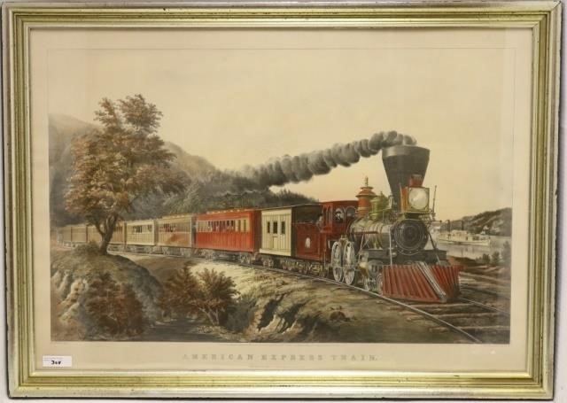 MID-20TH C CURRIER & IVES COLORED