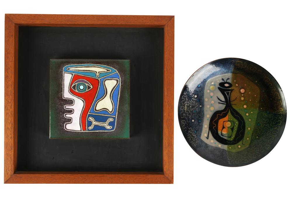 MID 20TH CENTURY: TWO ENAMEL
