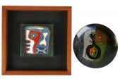 MID 20TH CENTURY: TWO ENAMEL P