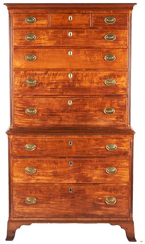 MID ATLANTIC HEPPLEWHITE CHEST ON
