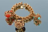 MID-CENTURY 18K CHARM BRACELET