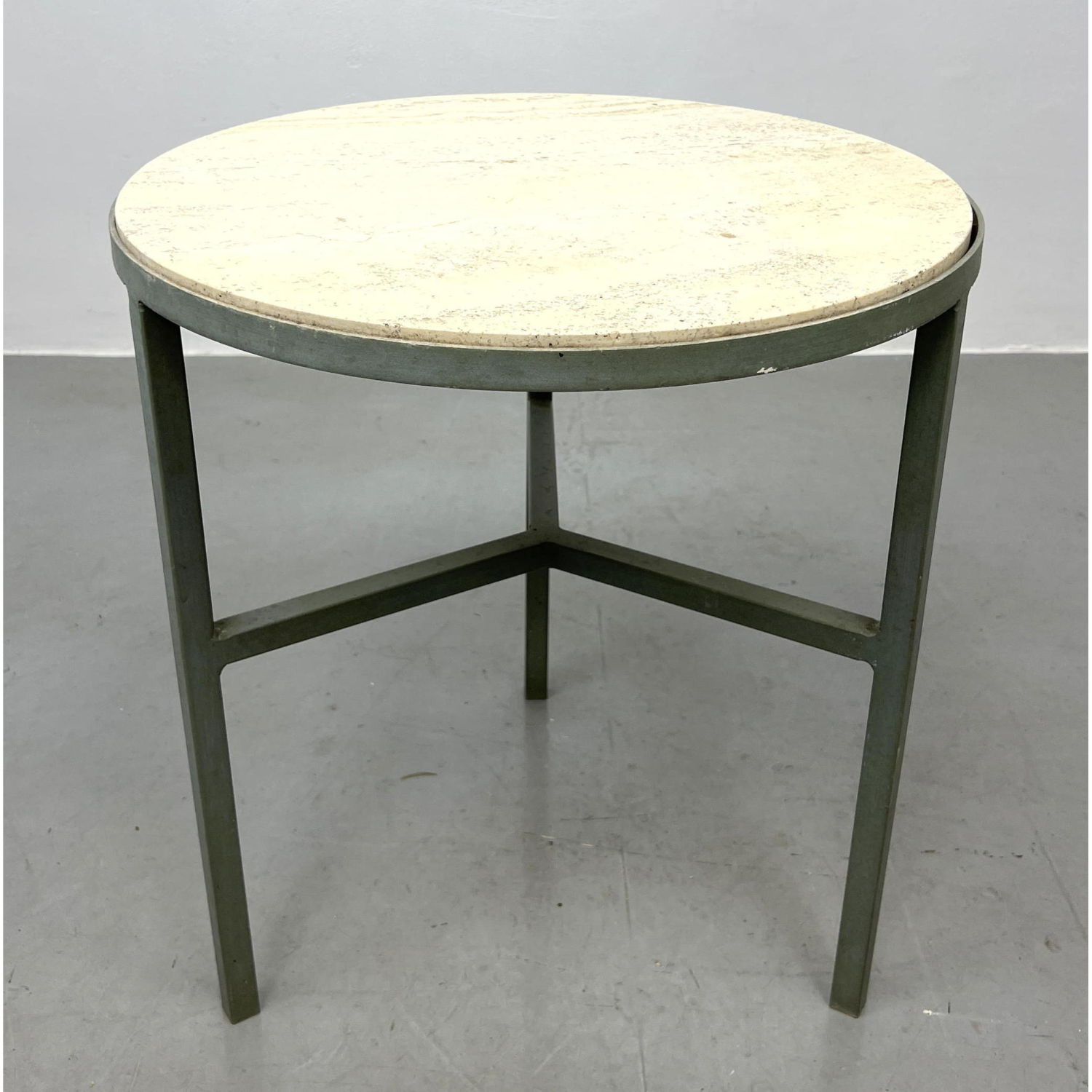 Mid Century 3 Leg Travertine Top