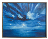 MID CENTURY ABSTRACT OIL PAINT