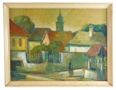 MID-CENTURY ACRYLIC ON PANEL,