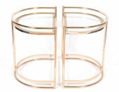 MID-CENTURY BRASS DEMILUNE SID