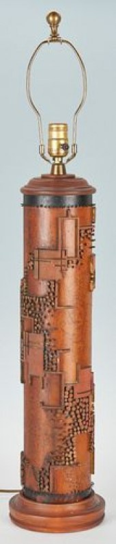 MID-CENTURY BRUTALIST TALL CYL
