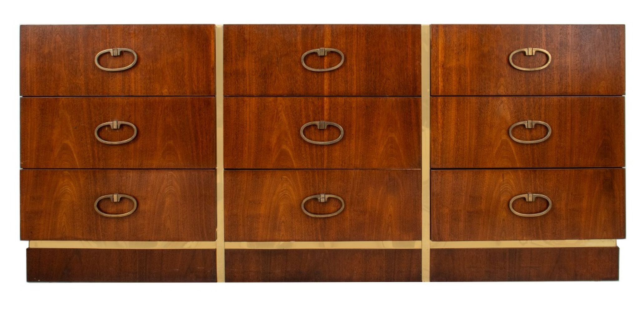 MID-CENTURY CAMPAIGN STYLE CHEST OF