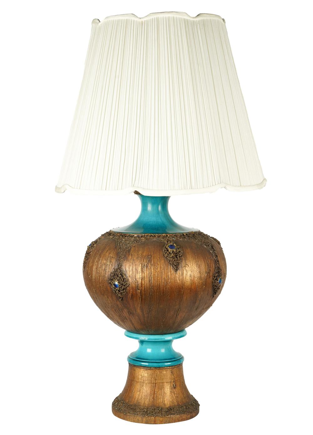 MID CENTURY CERAMIC AND GILT