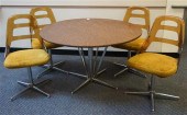 MID-CENTURY CHROME BASE ROUND