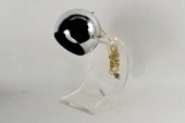 MID-CENTURY CHROME & LUCITE TA