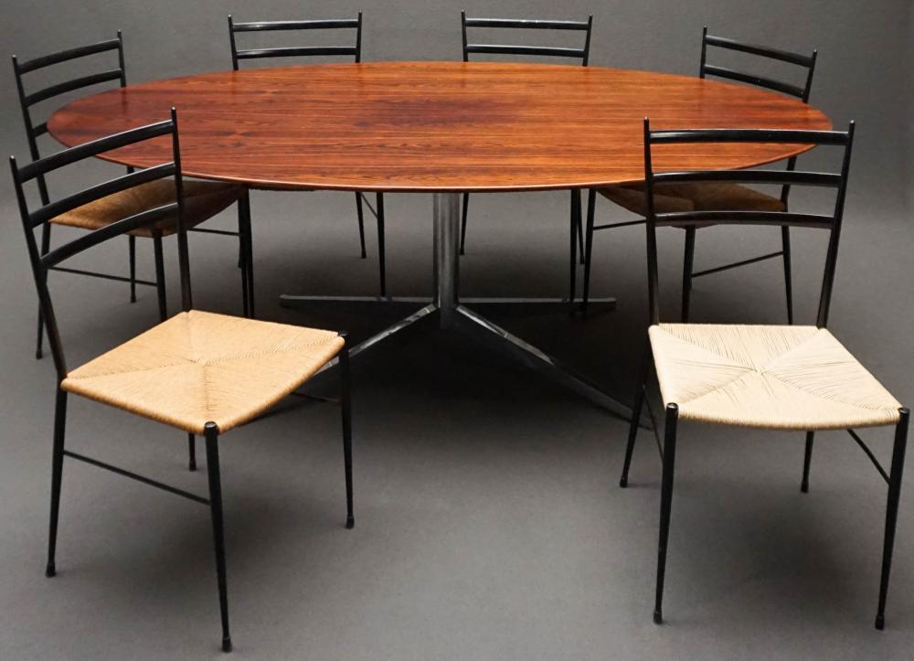 MID-CENTURY CHROME PLATED STEEL AND