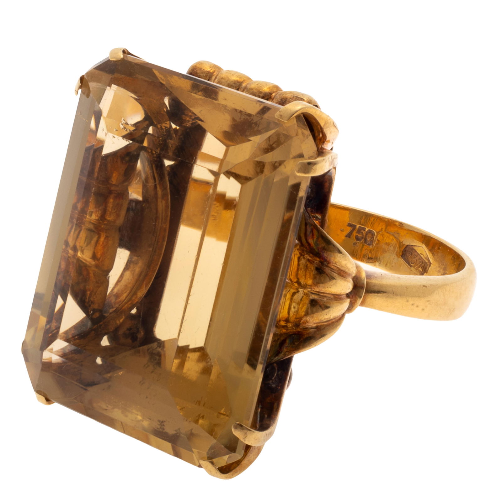 MID-CENTURY CITRINE, 18K YELLOW