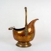 MID CENTURY COPPER COAL SCUTTL