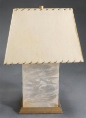 MID-CENTURY CRACKED ICE LUCITE