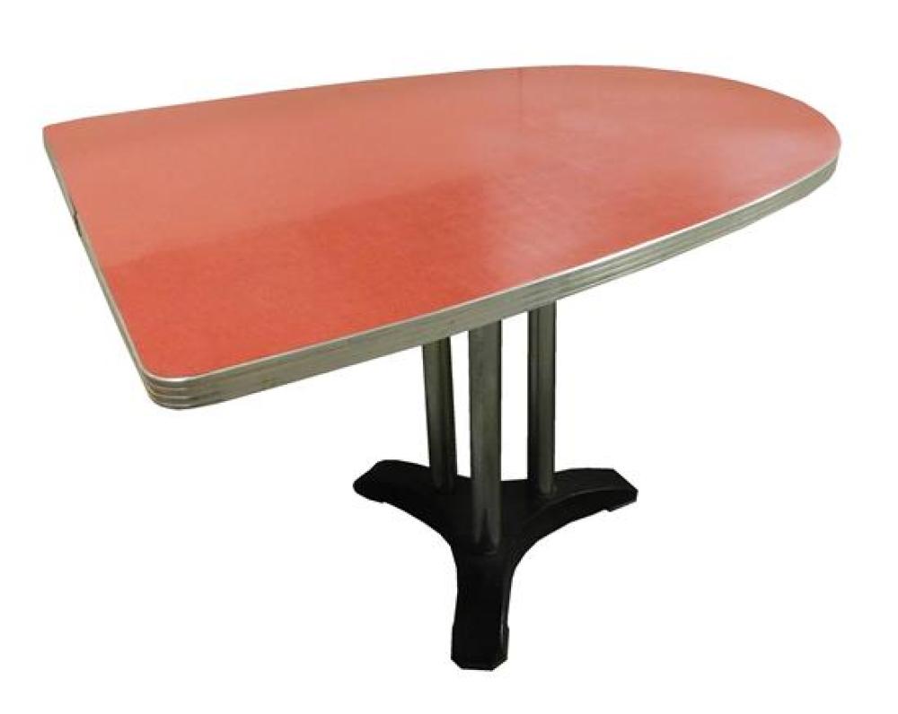 MID-CENTURY DINING TABLE, RED