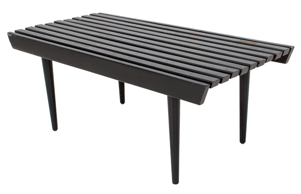 MID-CENTURY EBONIZED WOOD SLAT