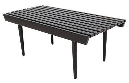 MID-CENTURY EBONIZED WOOD SLAT