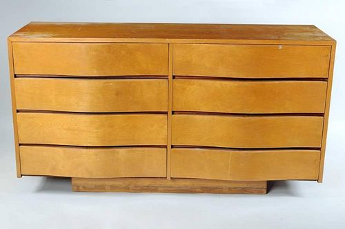 MID-CENTURY EIGHT DRAWER SERPENTINE
