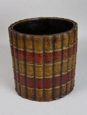 MID CENTURY ENGLISH FAUX LEATH