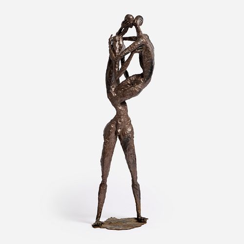 MID-CENTURY FIGURAL BRONZEA
