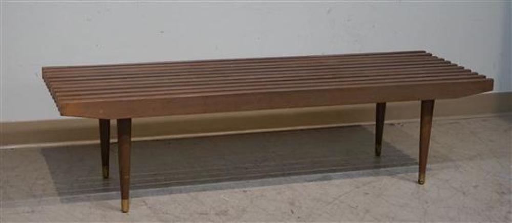 MID-CENTURY FRUITWOOD SLAT COFFEE