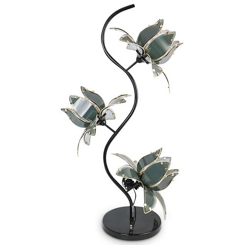 MID CENTURY GLASS FLOWER