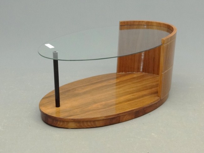 Mid Century glass top coffee table.