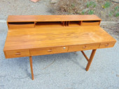 MID CENTURY HINGED TOP DESK BY