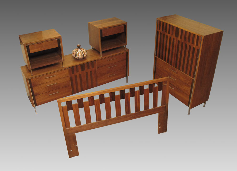MID CENTURY LANE BEDROOM SET: Two