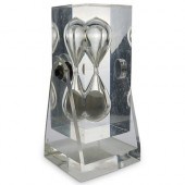 MID CENTURY LUCITE HOURGLASSDE