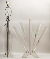 MID-CENTURY LUCITE SCULPTURE A