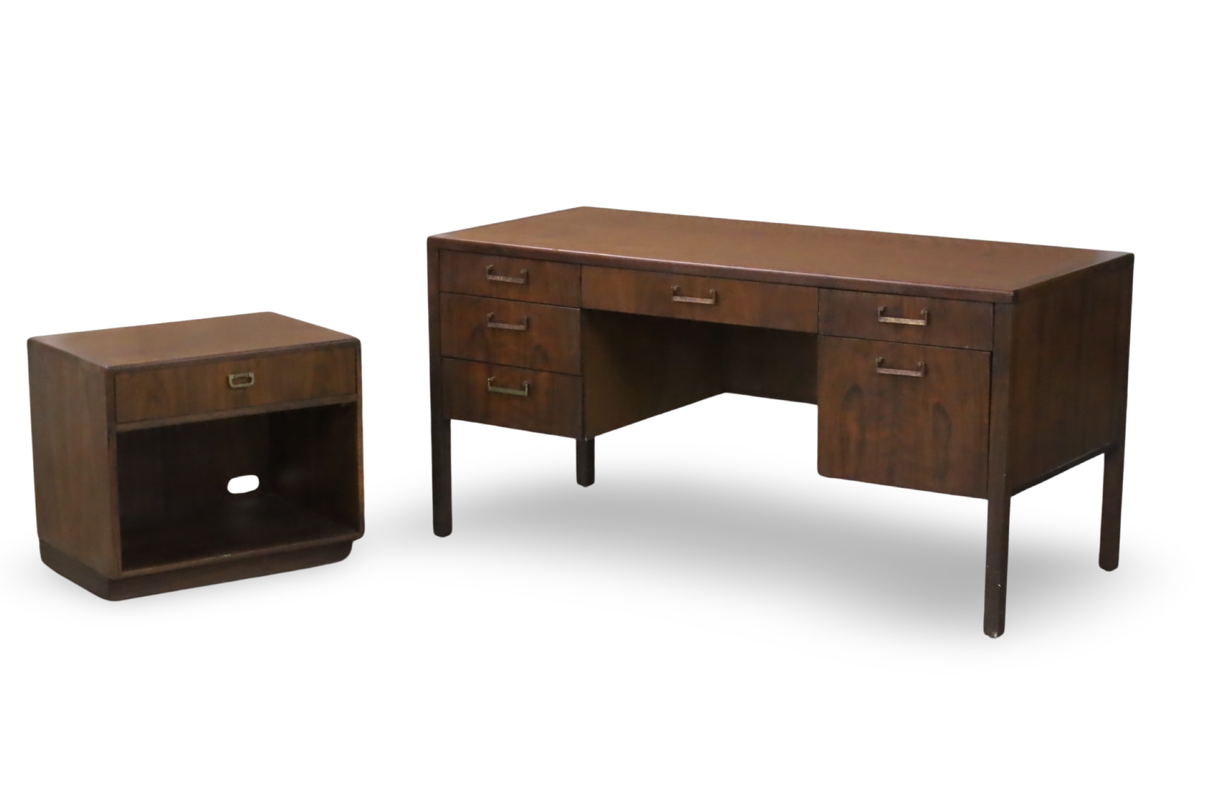 MID CENTURY MAHOGANY DESK AND