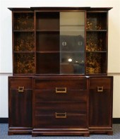 MID-CENTURY MAHOGANY STAINED W