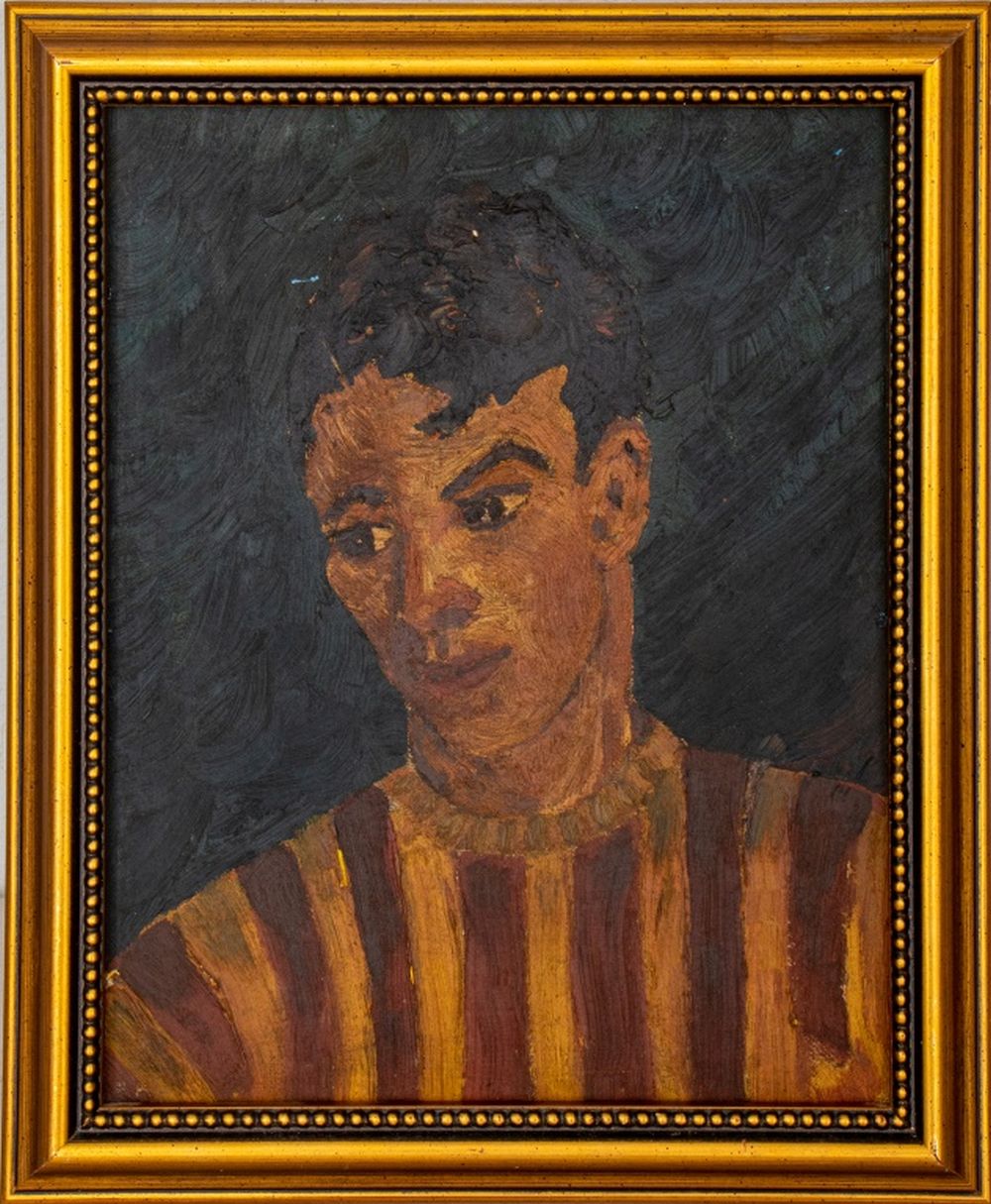 MID-CENTURY "MAN IN STRIPED