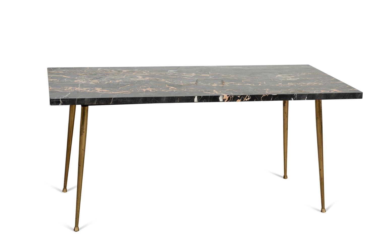MID CENTURY MARBLE TOP COCKTAIL