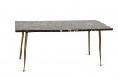 MID CENTURY MARBLE TOP COCKTAI
