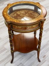 MID CENTURY MARQUETRY GILT BRO