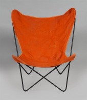 MID-CENTURY METAL AND LEATHER