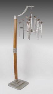 MID CENTURY METAL HANGING CAND