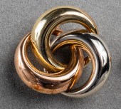 MID-CENTURY MODERN 14K TRI-GOL