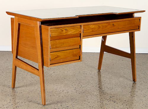 MID CENTURY MODERN ASH WOOD DESK