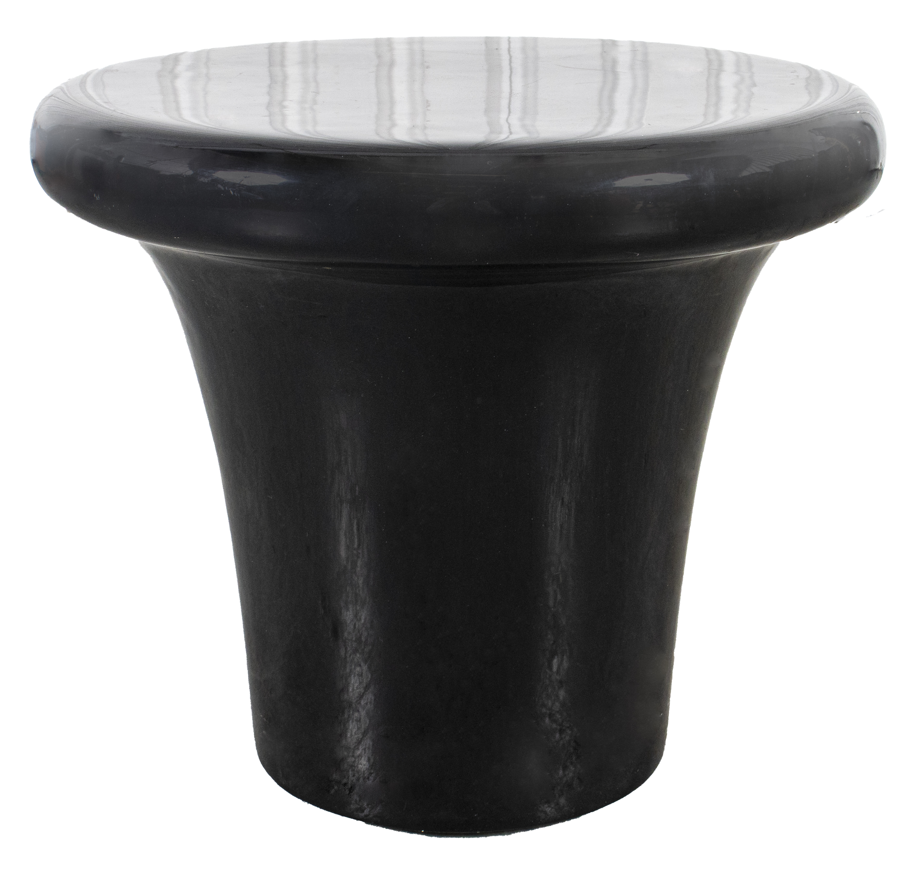 MID-CENTURY MODERN BLACK RESIN SIDE