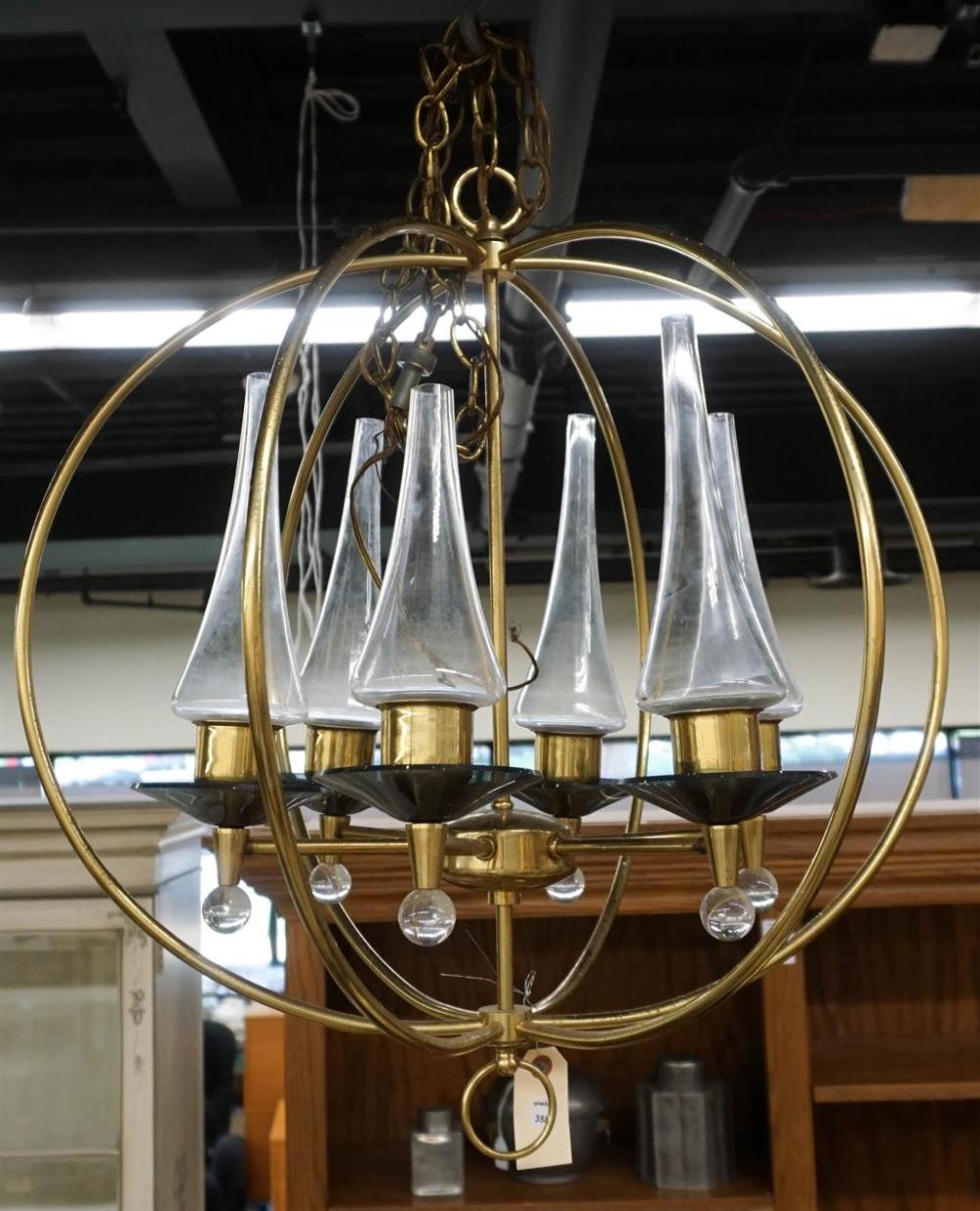 MID-CENTURY MODERN BRASS, ACRYLIC