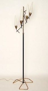 MID CENTURY MODERN BRASS IRON