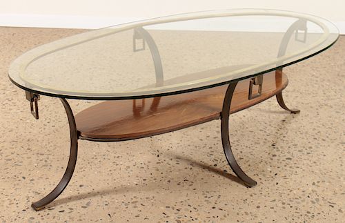 MID CENTURY MODERN BRONZE GLASS