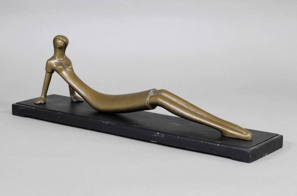 Mid-century modern bronze sculpture