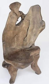 MID CENTURY MODERN CARVED BURL